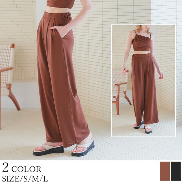 マキシ丈バックゴムワイドパンツ【SEADRESS シードレス】 | titivate | 詳細画像1 