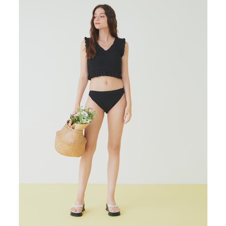 【クラシックモダン】VERSACE クロップド ビキニトップ ブラック クラシックモダン】VERSACE クロップド ビキニトップ ブラック