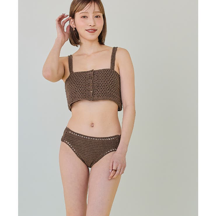 フロントボタンクロシェビキニ/水着【SEADRESS シードレス