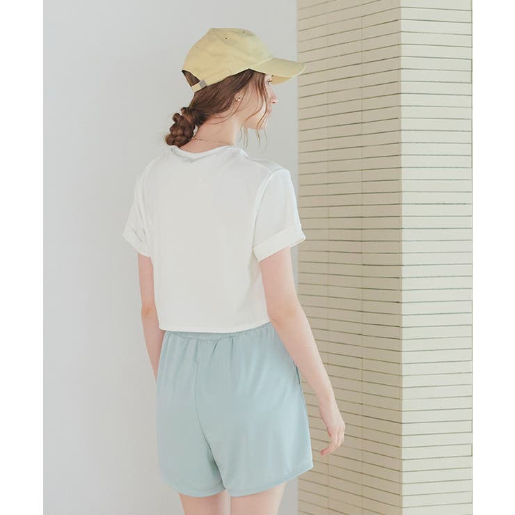 カップ付半袖Tシャツ×ショートパンツ セット水着 水着体型カバー カップ付半袖Tシャツ×ショートパンツ セット水着 水着体型カバー