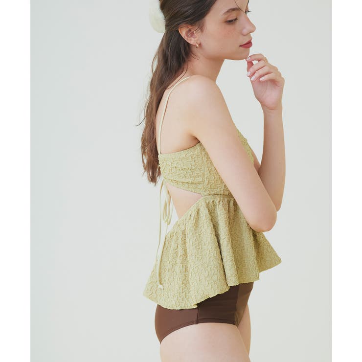 立体ジャガードペプラムフレアビキニ/水着【SEADRESS シードレス】 | titivate | 詳細画像3 