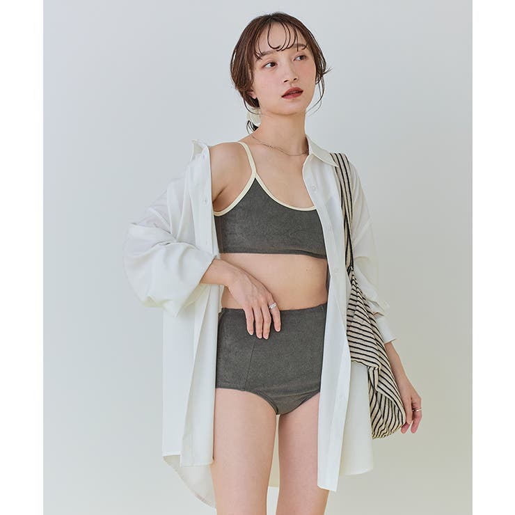 パイル素材パイピングビキニ/水着【SEADRESS シードレス】[品番