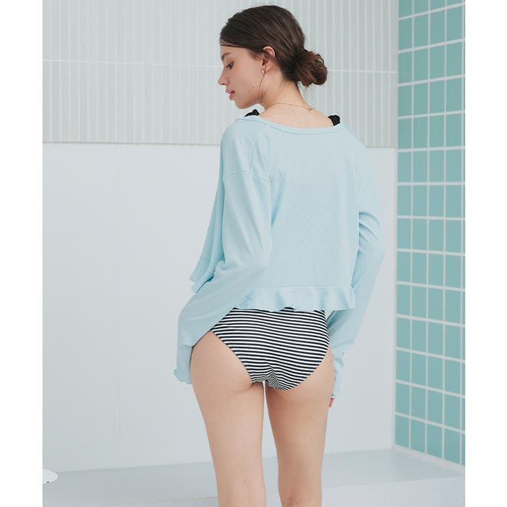 細リブフレアカーディガン/ラッシュガード【SEADRESS シードレス】 | titivate | 詳細画像3 