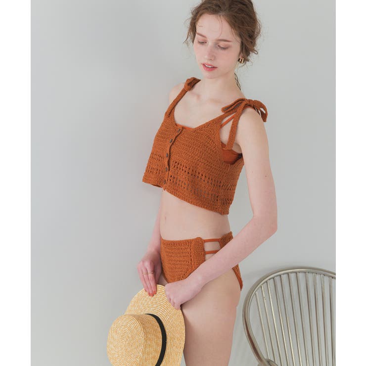 ニットキャミソール付異素材ビキニ/セット水着【SEADRESS シードレス】 | titivate | 詳細画像2 