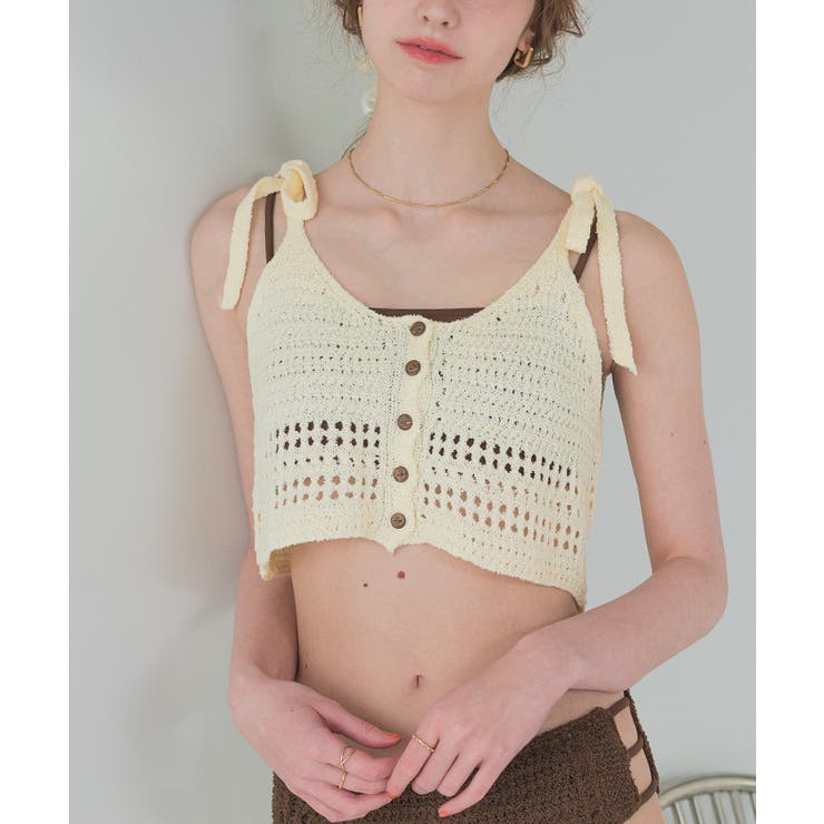 ニットキャミソール付異素材ビキニ/セット水着【SEADRESS シードレス】 | titivate | 詳細画像13 