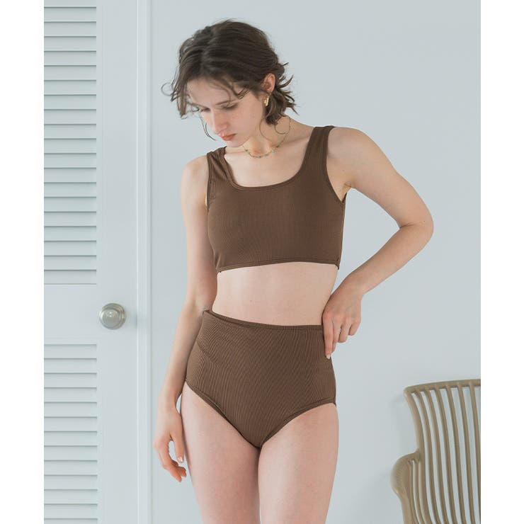 4点セット ヘムラインラッシュガード×ビキニ 水着[品番：TV000017522