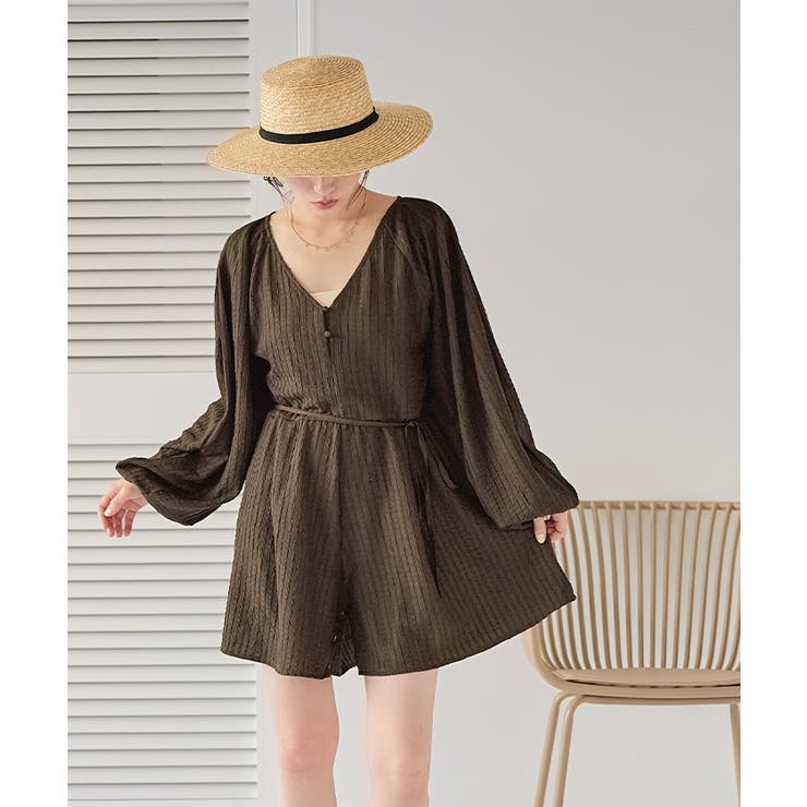 フレアシルエット長袖ロンパース/ラッシュガード【SEADRESS シードレス】 | titivate | 詳細画像24 