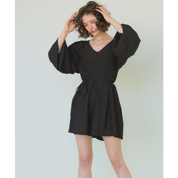 フレアシルエット長袖ロンパース/ラッシュガード【SEADRESS シードレス】 | titivate | 詳細画像2 