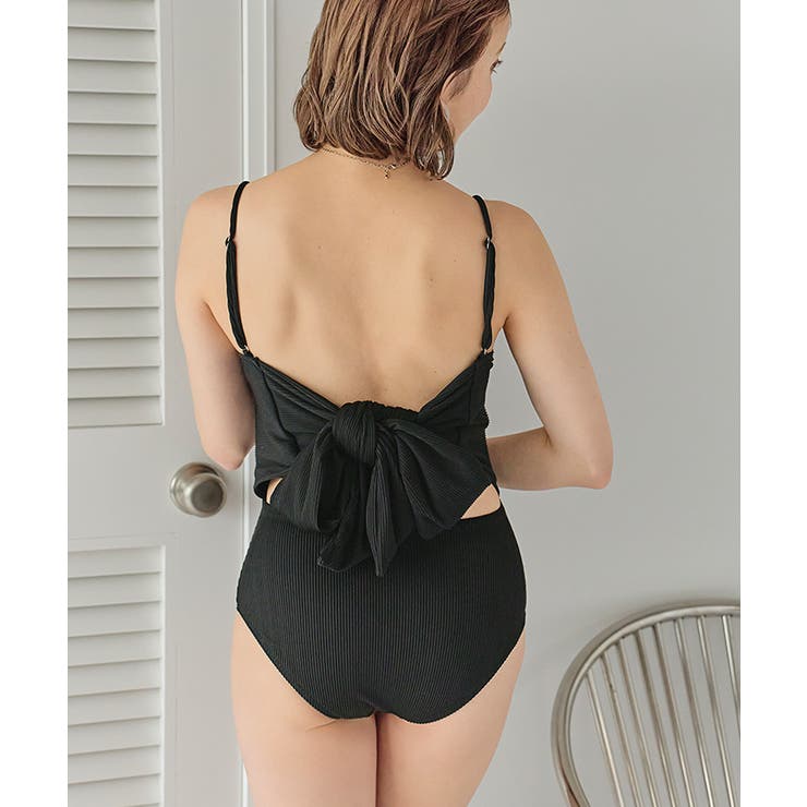 CHANEL カメリア　バックリボン　ワンピース　水着 42 バックリボンデザインワンピース/水着【SEADRESS シードレス