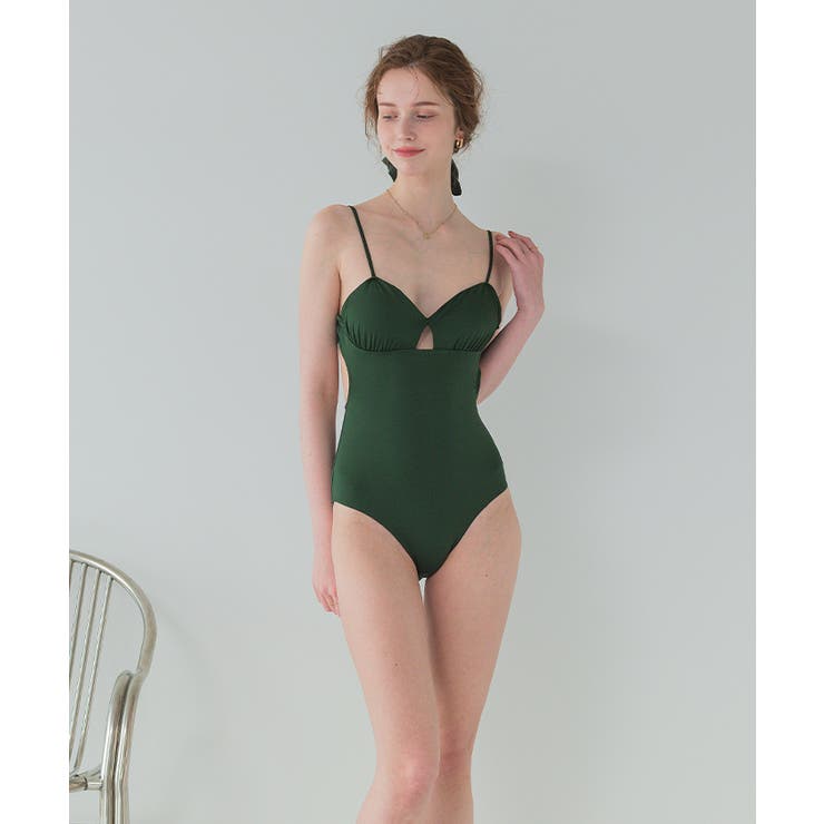 シュシュ付バッククロスワンピース/水着【SEADRESS シードレス