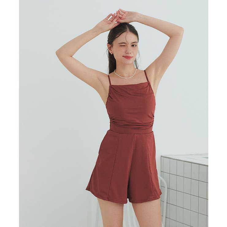 サイドギャザーオールインワン/ワンピース水着【SEADRESS シードレス】 | titivate | 詳細画像2 