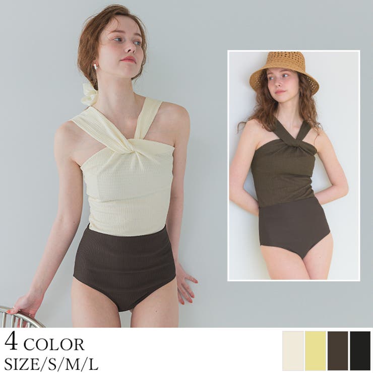 ツイストノースリーブハイウエストビキニ セット水着【SEADRESS シードレス… | titivate | 詳細画像1 