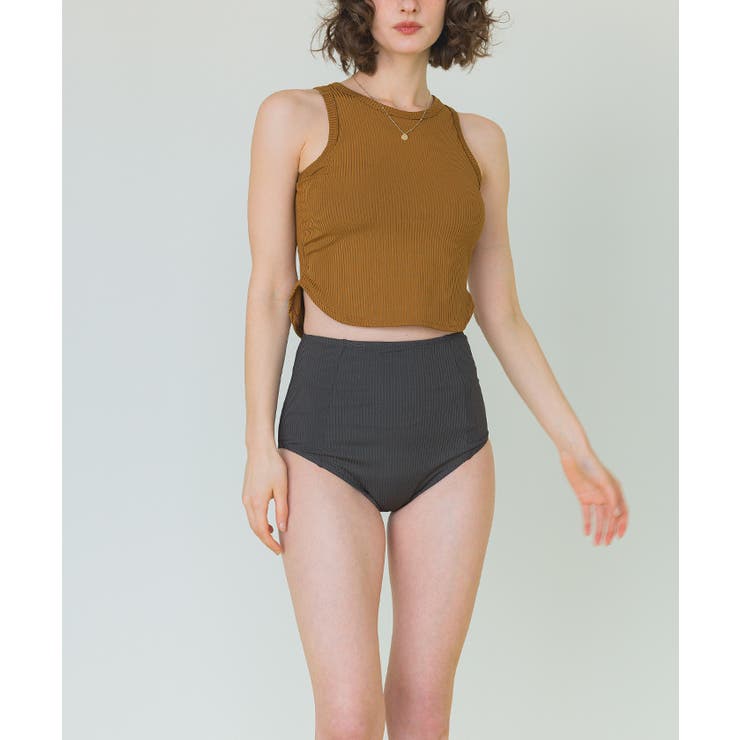 3点セット ショートパンツ×タンクトップビキニ 水着[品番 3点セット ショートパンツ×タンクトップビキニ 水着[品番