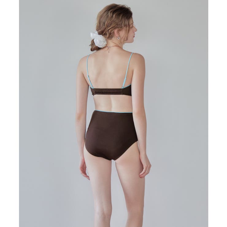バイカラーラインシンプルハイウエストビキニ 水着 | titivate | 詳細画像30 