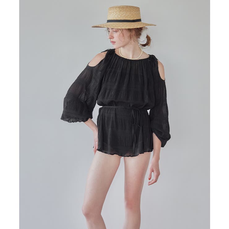 3点セット オープンショルダートップス×ビキニ 水着 | titivate | 詳細画像18 