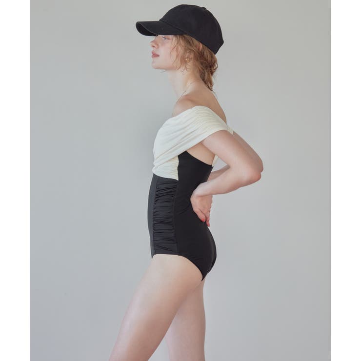 クロスオフショルダーギャザーワンピース/水着【SEADRESS シードレス】 | titivate | 詳細画像17 