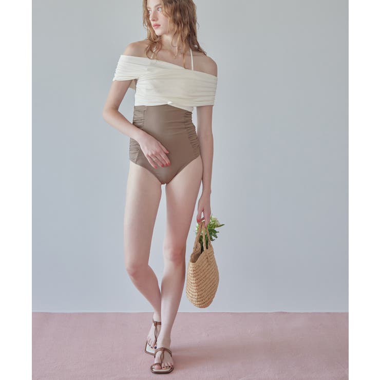 クロスオフショルダーギャザーワンピース/水着【SEADRESS シードレス】 | titivate | 詳細画像20 