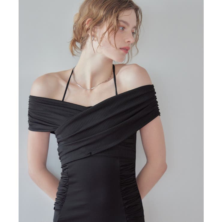 クロスオフショルダーギャザーワンピース/水着【SEADRESS シードレス】 | titivate | 詳細画像12 