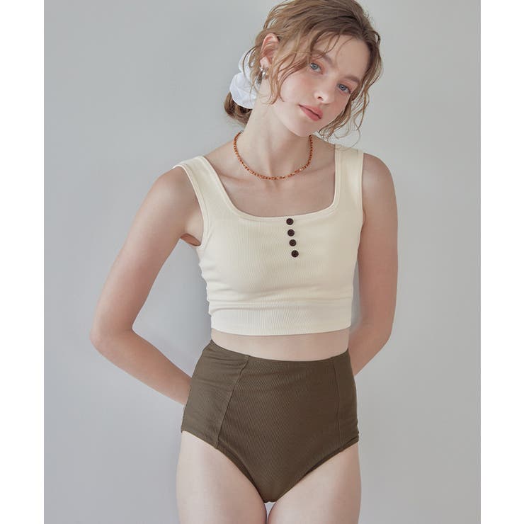 フロントボタンデザインハイウエストビキニ/水着【SEADRESS シードレス】 | titivate | 詳細画像6 