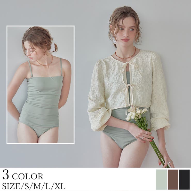 3点セット 2wayジャガードラッシュガード×ビキニ 水着【SEADRESS | titivate | 詳細画像1 