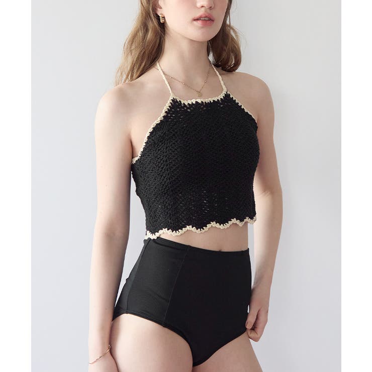 3点セット クロシェホルターネックトップス×ビキニ 水着【SEADRESS | titivate | 詳細画像15 