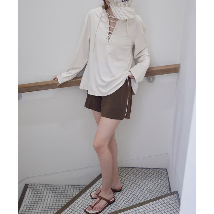 2点セット レースアップフーディーラッシュガード×ショートパンツ【SEADRES… | titivate | 詳細画像3 