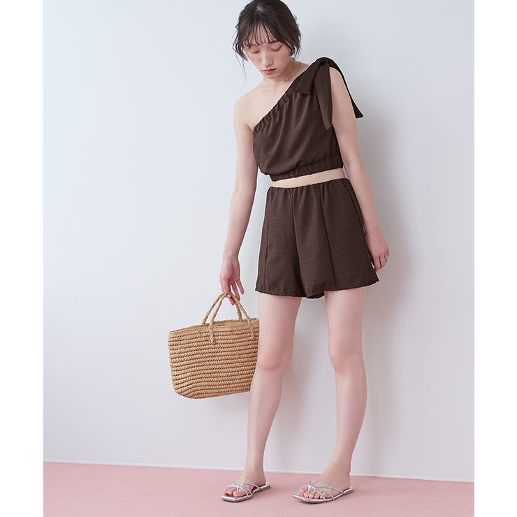 3点セット ギャザーワンショルダービキニ×ショートパンツ 水着【SEADRESS | titivate | 詳細画像10 