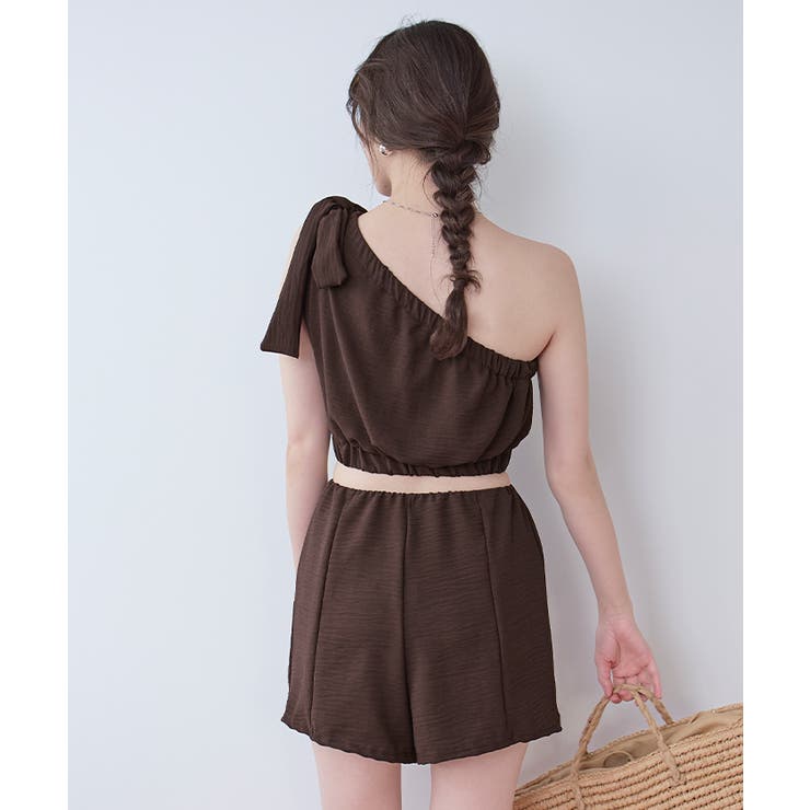 3点セット ギャザーワンショルダービキニ×ショートパンツ 水着【SEADRESS | titivate | 詳細画像12 