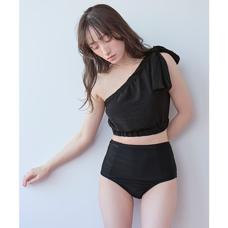 3点セット ギャザーワンショルダービキニ×ショートパンツ 水着【SEADRESS | titivate | 詳細画像16 