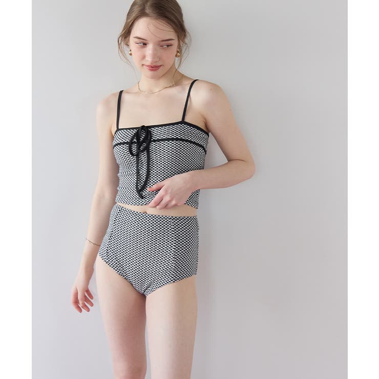 リボンデザインチェックジャガードビキニ/水着【SEADRESS シードレス】 | titivate | 詳細画像3 