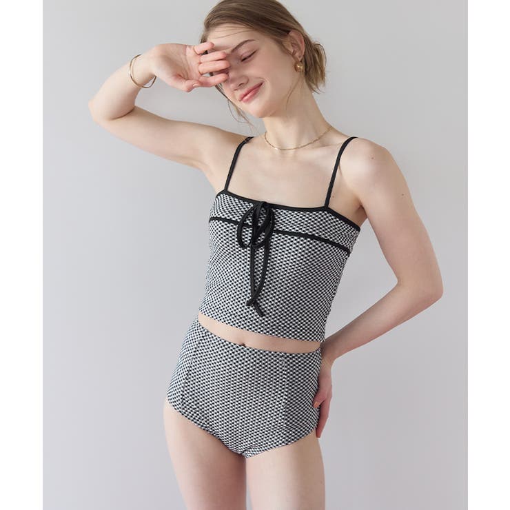 リボンデザインチェックジャガードビキニ/水着【SEADRESS シードレス】 | titivate | 詳細画像4 