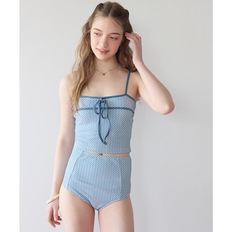 リボンデザインチェックジャガードビキニ/水着【SEADRESS シードレス】 | titivate | 詳細画像8 