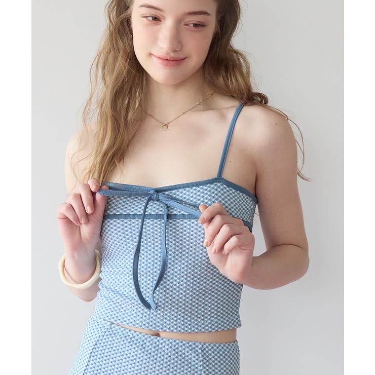 リボンデザインチェックジャガードビキニ/水着【SEADRESS シードレス】 | titivate | 詳細画像9 