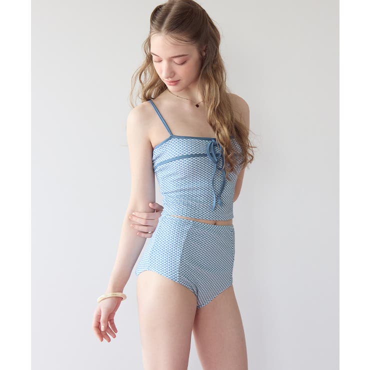 リボンデザインチェックジャガードビキニ/水着【SEADRESS シードレス】 | titivate | 詳細画像10 