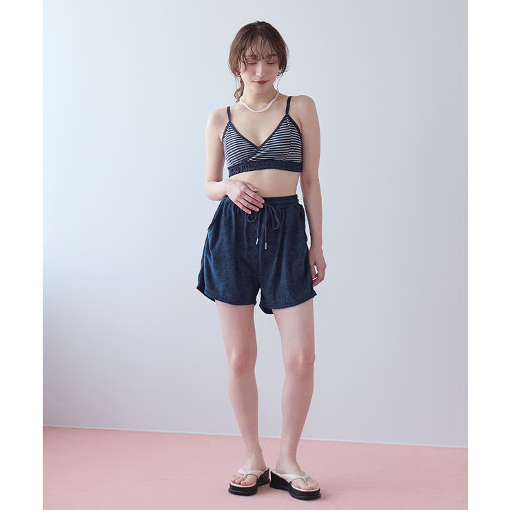 パイル地ボーダースポーティービキニ/水着【SEADRESS シードレス】 | titivate | 詳細画像32 