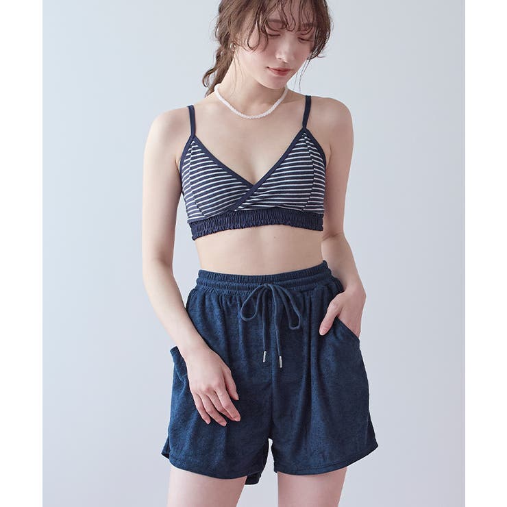 パイル地ボーダースポーティービキニ/水着【SEADRESS シードレス】 | titivate | 詳細画像18 