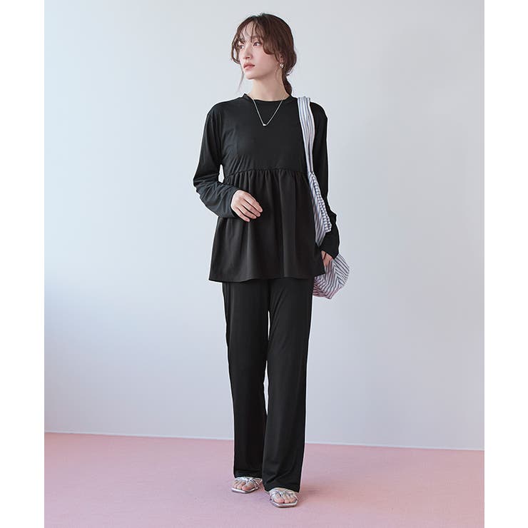 2点セット ペプラムトップス×フレアレギンス ラッシュガード【SEADRESS | titivate | 詳細画像34 