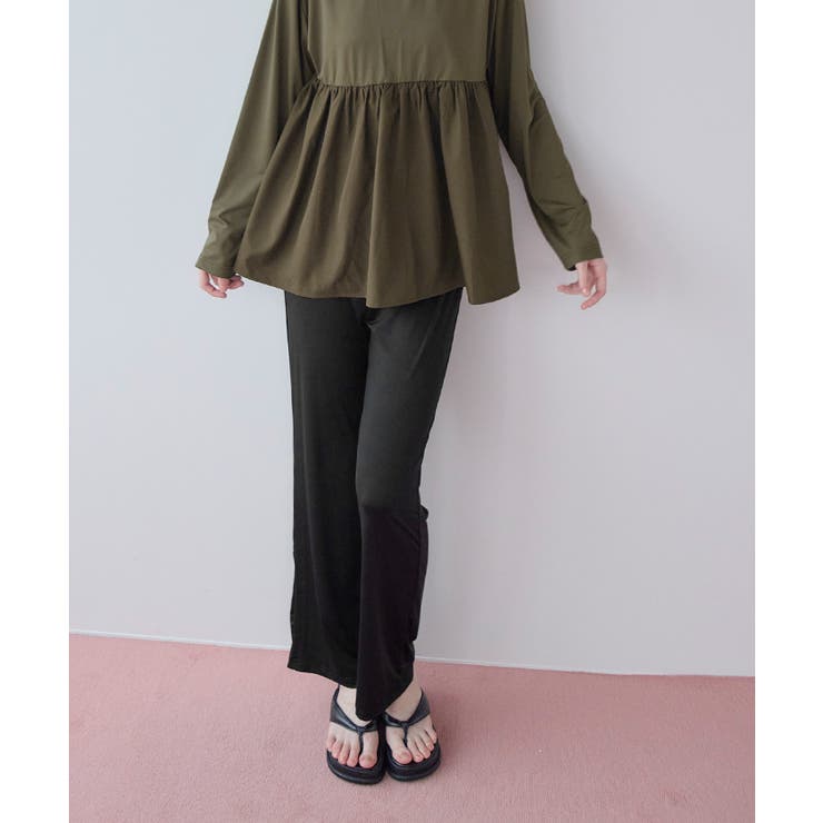 2点セット ペプラムトップス×フレアレギンス ラッシュガード【SEADRESS | titivate | 詳細画像2 