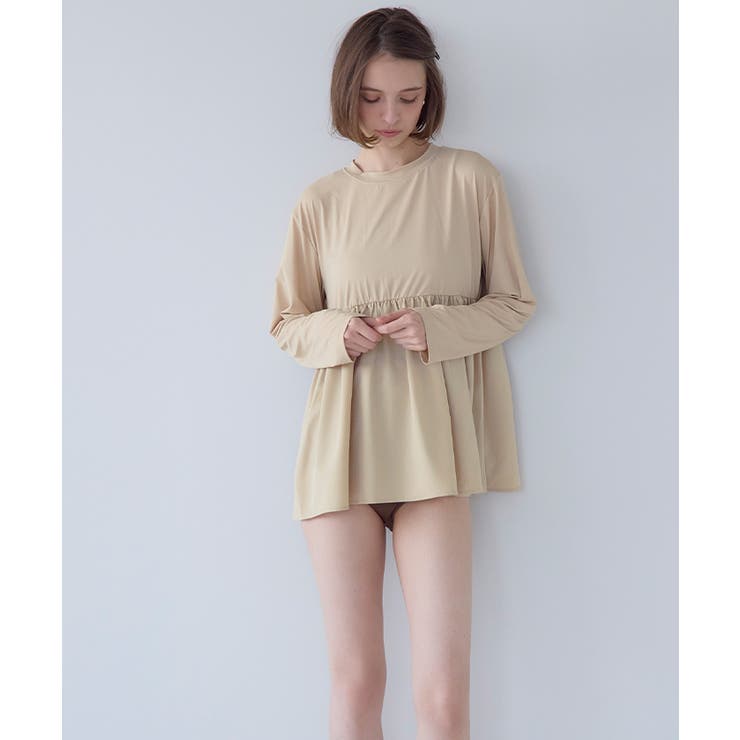 2点セット ペプラムトップス×フレアレギンス ラッシュガード【SEADRESS | titivate | 詳細画像8 