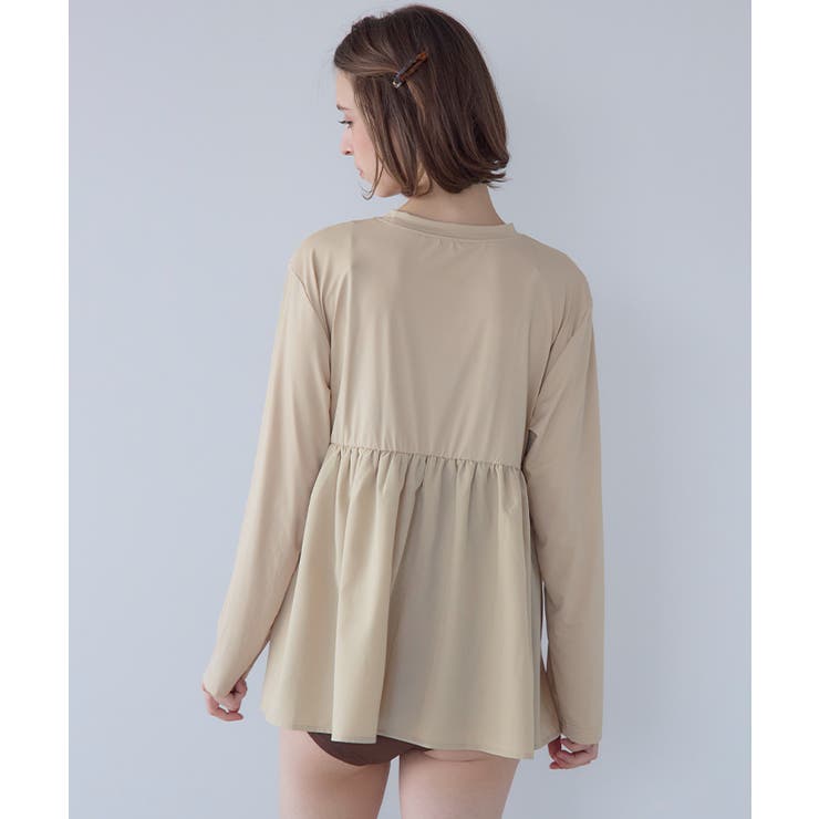 2点セット ペプラムトップス×フレアレギンス ラッシュガード【SEADRESS | titivate | 詳細画像9 