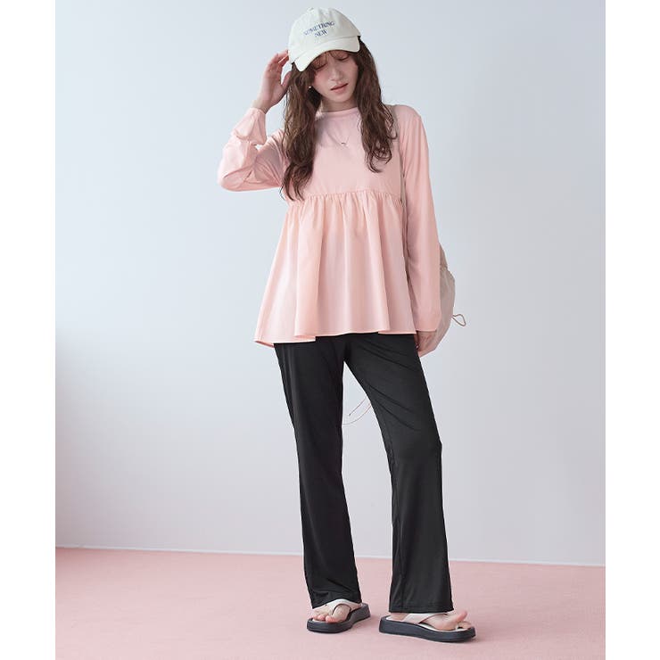 2点セット ペプラムトップス×フレアレギンス ラッシュガード【SEADRESS | titivate | 詳細画像13 