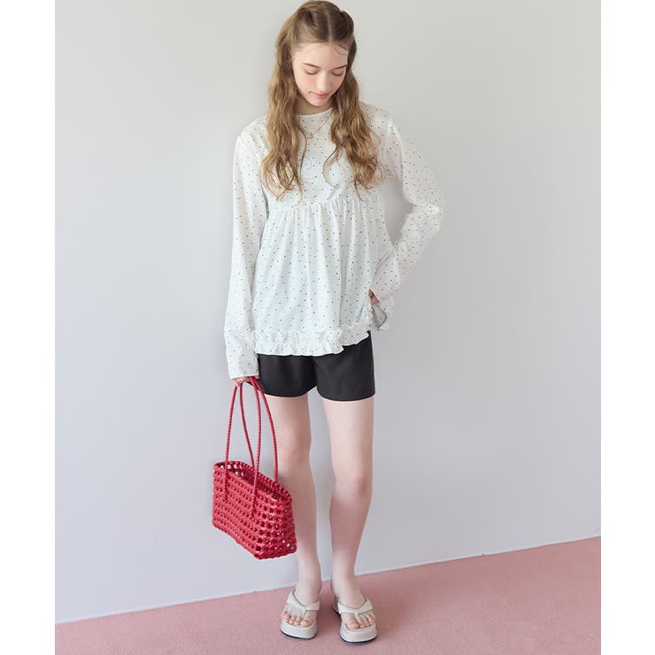 ペプラムフリルトップス×ショートパンツセット ラッシュガード【SEADRESS … | titivate | 詳細画像2 