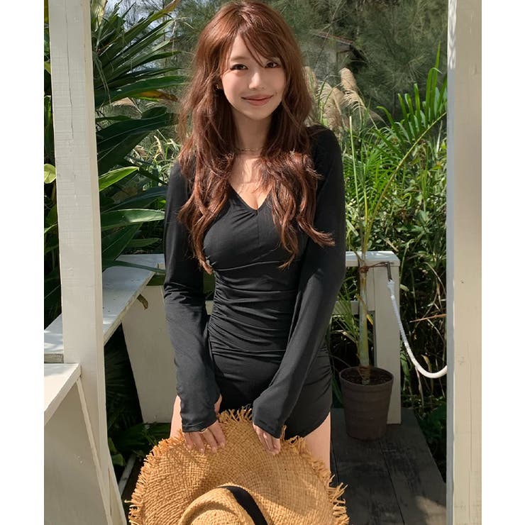 バックオープンリボン長袖ワンピース/水着【SEADRESS シードレス】 | titivate | 詳細画像20 