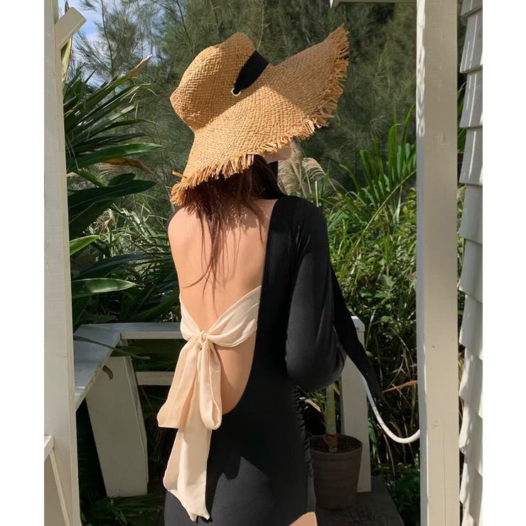 バックオープンリボン長袖ワンピース/水着【SEADRESS シードレス】 | titivate | 詳細画像24 