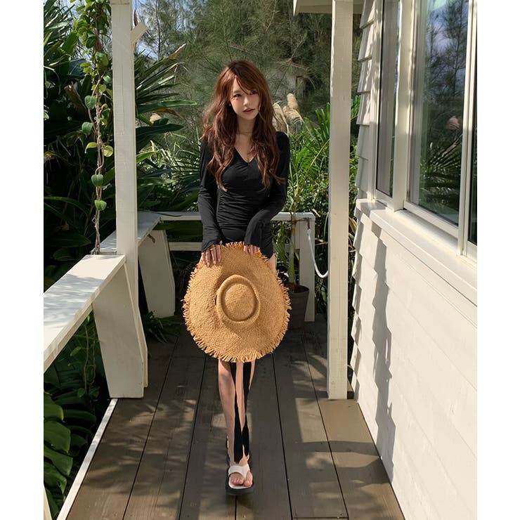 バックオープンリボン長袖ワンピース/水着【SEADRESS シードレス】 | titivate | 詳細画像25 