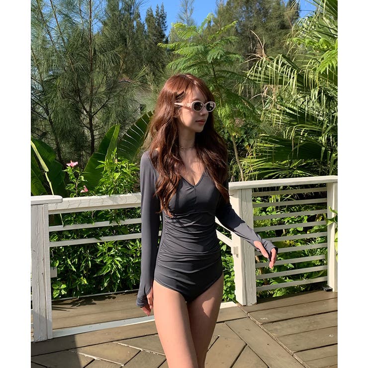 バックオープンリボン長袖ワンピース/水着【SEADRESS シードレス】 | titivate | 詳細画像28 