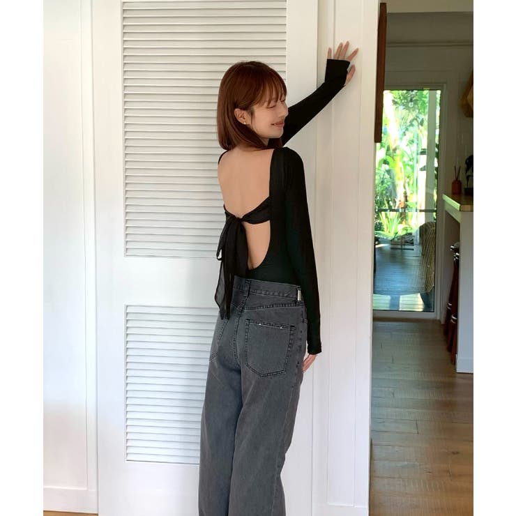 バックオープンリボン長袖ワンピース/水着【SEADRESS シードレス】 | titivate | 詳細画像32 