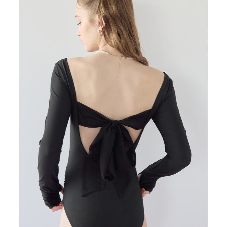 バックオープンリボン長袖ワンピース/水着【SEADRESS シードレス】 | titivate | 詳細画像11 