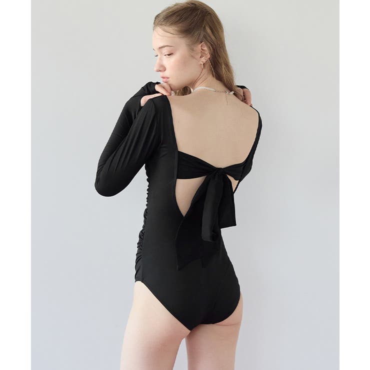 バックオープンリボン長袖ワンピース/水着【SEADRESS シードレス】 | titivate | 詳細画像15 