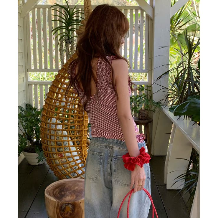 チェック柄フリルタンクトップビキニ/水着【SEADRESS シードレス】 | titivate | 詳細画像8 